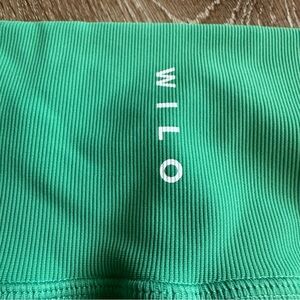 Wilo the Label Ribbed High Rise Ruched Leggings